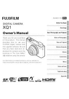 Fujifilm XQ1 manual. Camera Instructions.
